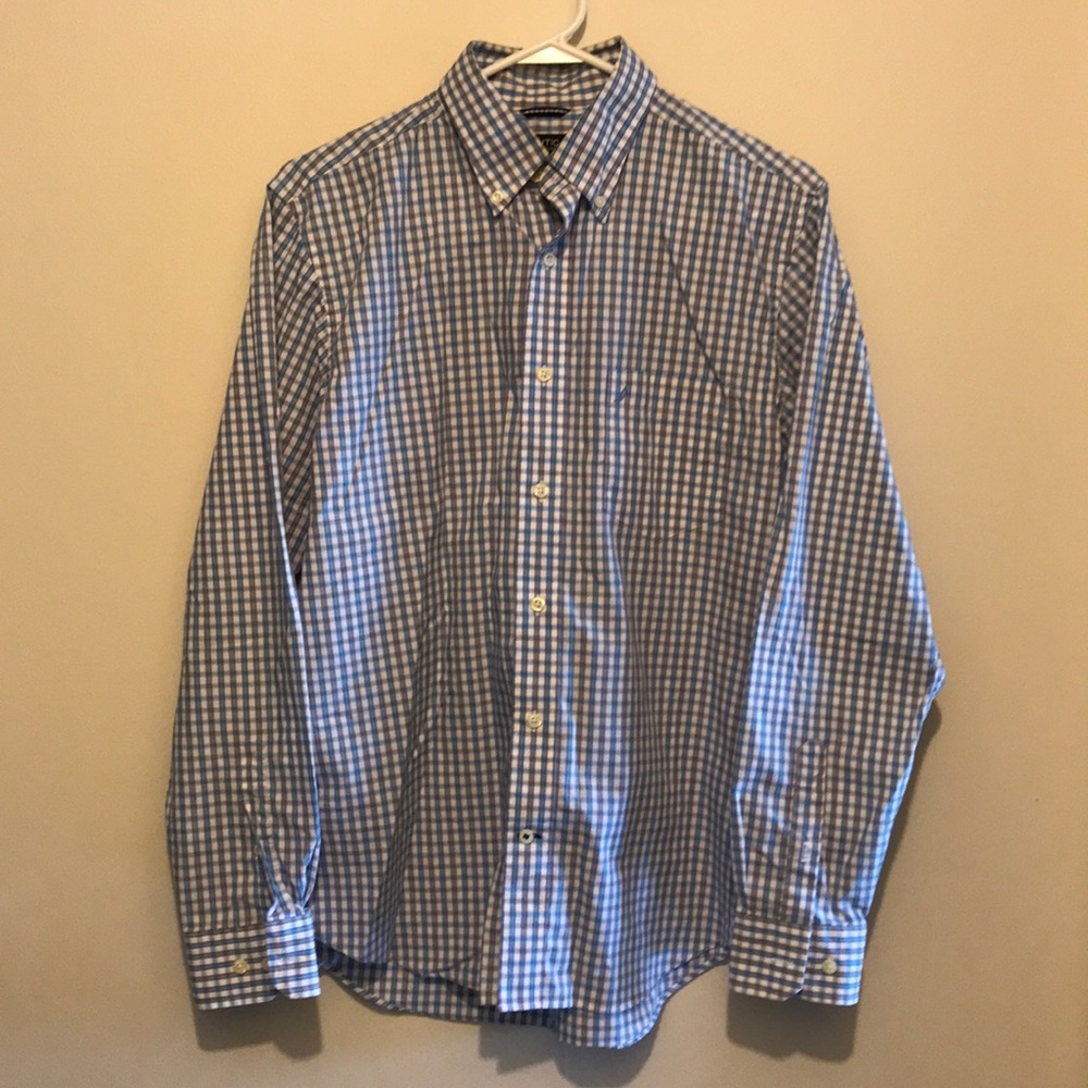 Nautica men’s button down plaid dress shirt size M